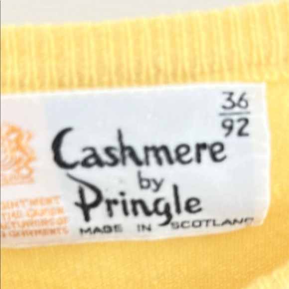 Pringle Yellow Cashmere Cardigan - Picture 3 of 6
